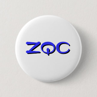 ZQCボタン、青 缶バッジ