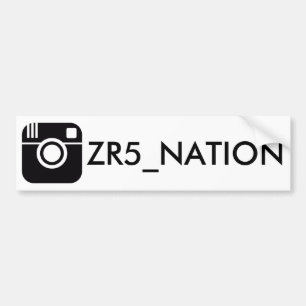 @ZR5_NATIONの白を後を追って下さい バンパーステッカー