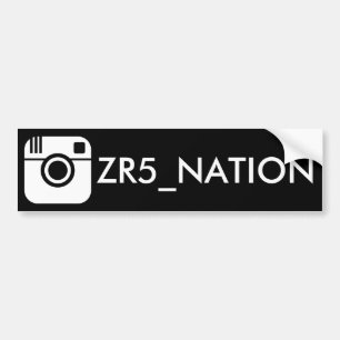 @ZR5_NATIONの黒を後を追って下さい バンパーステッカー
