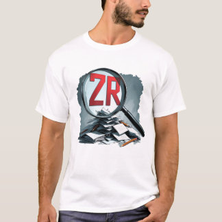 ZR スタディモード オン | 教科書と虫眼鏡 Tシャツ