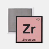 Zr - Zirconium Chemistry Periodic Table Symbol マグネット (正面/裏面)