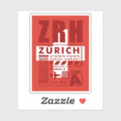 ZRHチューリッヒエアポート シール (シート)