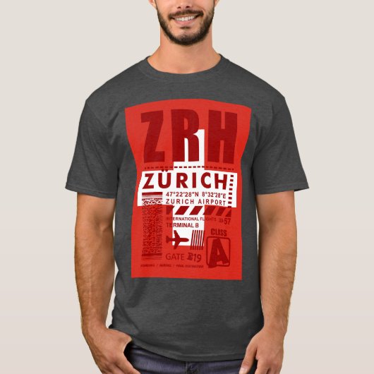 ZRHチューリッヒエアポート Tシャツ (正面)