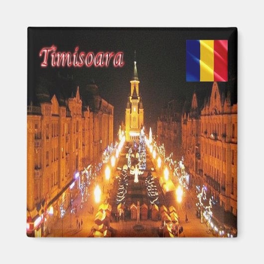 zRO005 TIMISOARA Victory Square，ルーマニア，冷蔵庫 マグネット (正面)