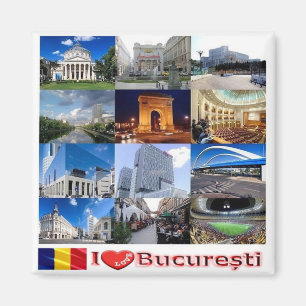 zRO008 BUCHAREST "I Love",ルーマニア,ヨーロッパ,冷蔵庫 マグネット