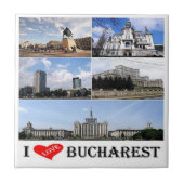 zRO010 BUCHAREST "I Love",ルーマニア,ヨーロッパ, タイル (正面)