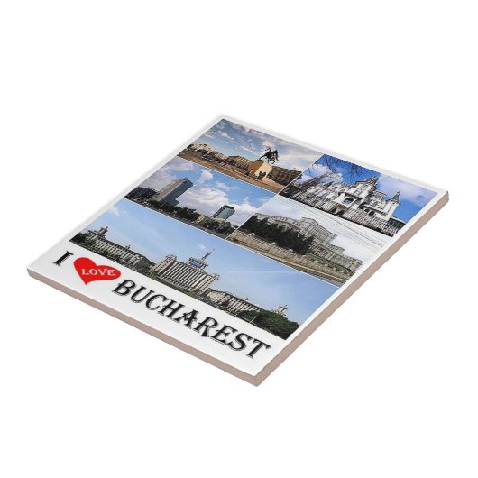 zRO010 BUCHAREST "I Love",ルーマニア,ヨーロッパ, タイル (側面)