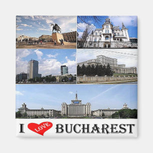 zRO010 BUCHAREST "I Love",ルーマニア,ヨーロッパ,冷蔵庫 マグネット