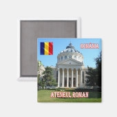 zRO011 BUCHAREST Romanian Athenaeum、冷蔵庫 マグネット (正面/裏面)
