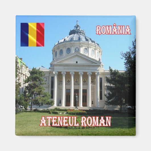 zRO011 BUCHAREST Romanian Athenaeum、冷蔵庫 マグネット (正面)