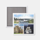 zRS004 BELGRADE、セルビア、ヨーロッパ、冷蔵庫 マグネット (正面/裏面)