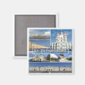 zRU004 SAINT PETERSBURG，ロシア，ヨーロッパ，冷蔵庫 マグネット (正面/裏面)