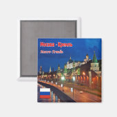 zRU020 MOSCOW KREMLIN，ロシア マグネット (正面/裏面)