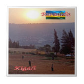 zRW006 KIGALI，ルワンダby夜，アフリカ， タイル (正面)