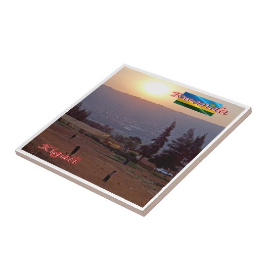 zRW006 KIGALI，ルワンダby夜，アフリカ， タイル (側面)