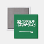 zSA001サウジアラビア国旗、冷蔵庫 マグネット (正面/裏面)