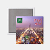 zSA019 RIYADHのパノラマ,サウジアラビア,冷蔵庫 マグネット (正面/裏面)