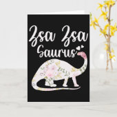 Zsa Zsa Saurus Grandma Mother's Day Thanksgiving C カード (黄色い花)