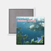 zSB007ソロモン諸島，オセアニア，冷蔵庫 マグネット (正面/裏面)