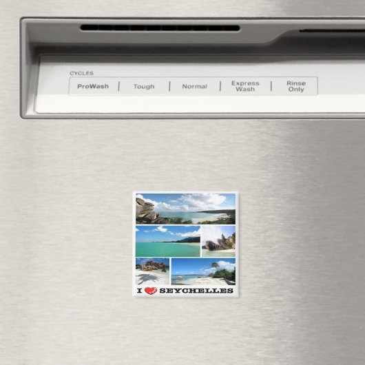 zSC013セーシェルI愛,モザイク,アフリカ,冷蔵庫 マグネット (インサイチュ (食洗機))