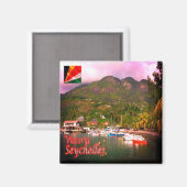 zSC017 VICTORIA，ポート，セーシェル，アフリカ，冷蔵庫 マグネット (正面/裏面)