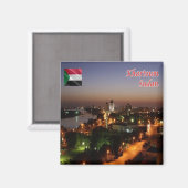 zSD006 JEBEL BARKAL by Night，スーダン，アフリカ，冷蔵庫 マグネット (正面/裏面)