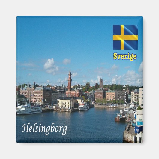 zSE015 HELSINGGORG、スウェーデン、ヨーロッパ、冷蔵庫 マグネット (正面)