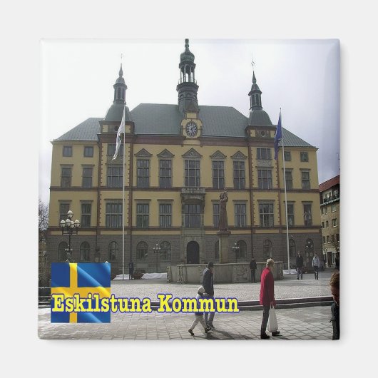 zSE017 ESKILSTUNA KOMMUN，スウェーデン，ヨーロッパ，冷蔵庫 マグネット (正面)