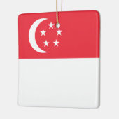 zSG001シンガポール国旗シンガポール， セラミックオーナメント (左)