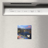 zSG008 SINGAPORE SKYLINE LION CITY，アジア，冷蔵庫 マグネット (インサイチュ (食洗機))