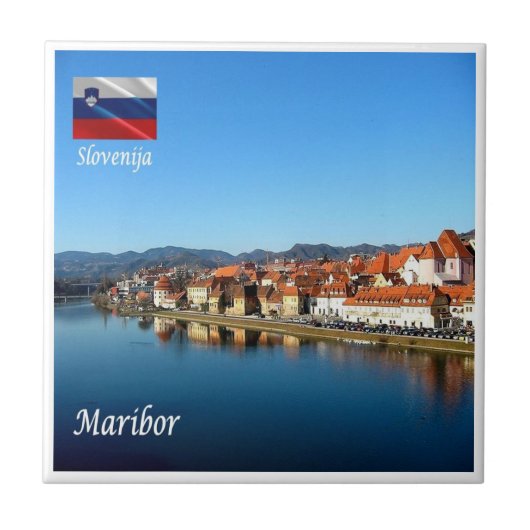 zSI013 DRAVA IN MARIBOR，スロベニア，ヨーロッパ， タイル (正面)