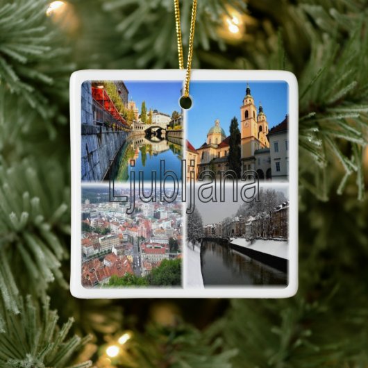 zSI016 LJUBLJANA、スロベニア、ヨーロッパ、 セラミックオーナメント (ツリー)