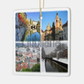 zSI016 LJUBLJANA、スロベニア、ヨーロッパ、 セラミックオーナメント (左)