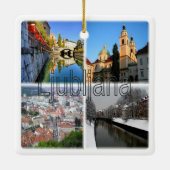 zSI016 LJUBLJANA、スロベニア、ヨーロッパ、 セラミックオーナメント (裏面)