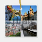 zSI016 LJUBLJANA、スロベニア、ヨーロッパ、 セラミックオーナメント (正面)