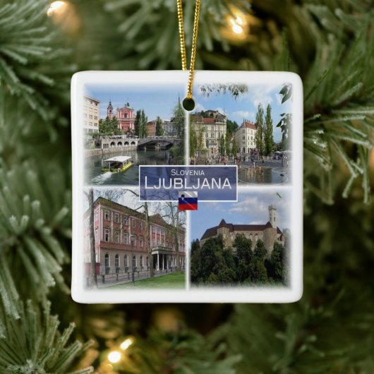 zSI017 LJUBLJANA、スロベニア、ヨーロッパ、 セラミックオーナメント (ツリー)