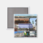 zSK004 BRATILAVA、スロバキア、ヨーロッパ、冷蔵庫 マグネット (正面/裏面)