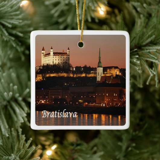 zSK005 BRATILAVA、スロバキア、ヨーロッパ、 セラミックオーナメント (ツリー)