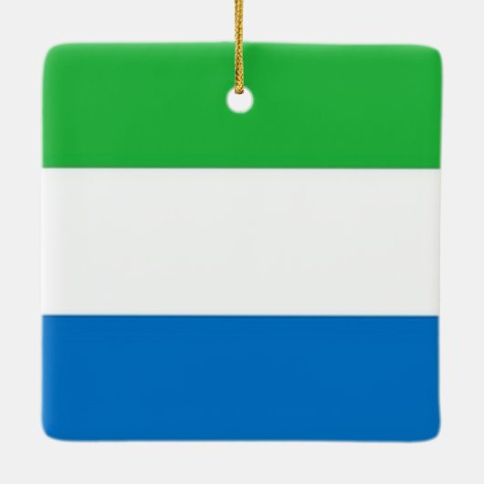 zSL001シエラレオネ国旗、アフリカ、 セラミックオーナメント (裏面)