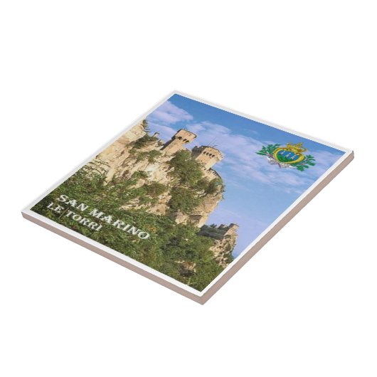 zSM006 THE TWO TOWERS, San Marino，ヨーロッパ， タイル (側面)
