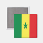 zSN001 SENEGAL，国旗，アフリカ，冷蔵庫 マグネット (正面/裏面)