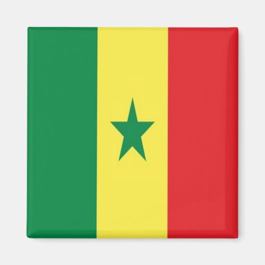 zSN001 SENEGAL，国旗，アフリカ，冷蔵庫 マグネット (正面)