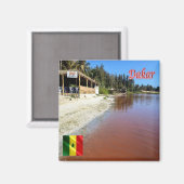 zSN005 DAKAR、パノラマ、セネガル、アフリカ、冷蔵庫 マグネット (正面/裏面)