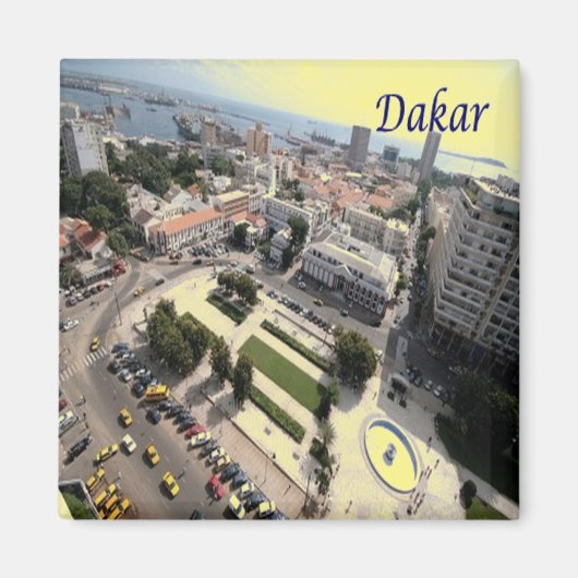 zSN007 DAKAR，セネガル，アフリカ，冷蔵庫 マグネット (正面)