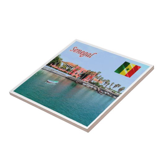 zSN008 SENEGAL,ゴレのポート島, タイル (側面)