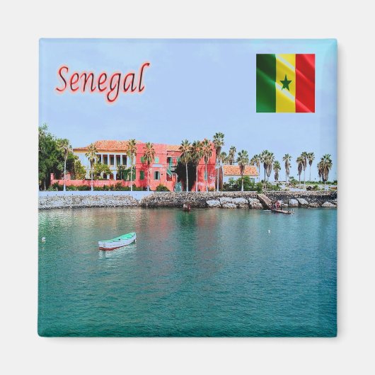 zSN008 SENEGAL，ゴレ島のポート島，冷蔵庫 マグネット (正面)
