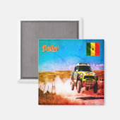 zSN009 SENEGAL，セネガル，アフリカ，冷蔵庫 マグネット (正面/裏面)