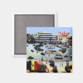 zSN010 SENEGAL、空中表示、アフリカ、冷蔵庫 マグネット (正面/裏面)