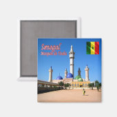zSN012 SENEGA, Touba Moschee，アフリカ，冷蔵庫 マグネット (正面/裏面)