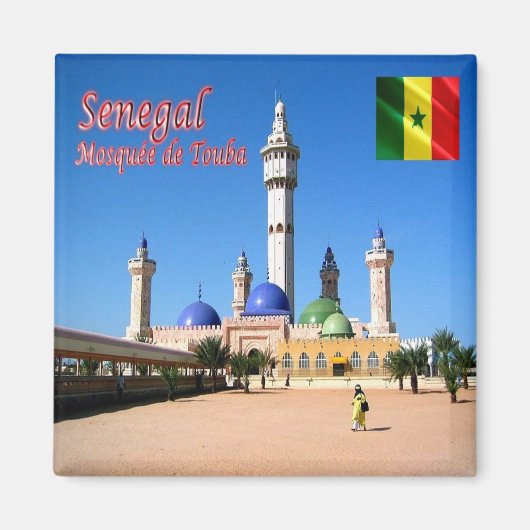 zSN012 SENEGA, Touba Moschee，アフリカ，冷蔵庫 マグネット (正面)
